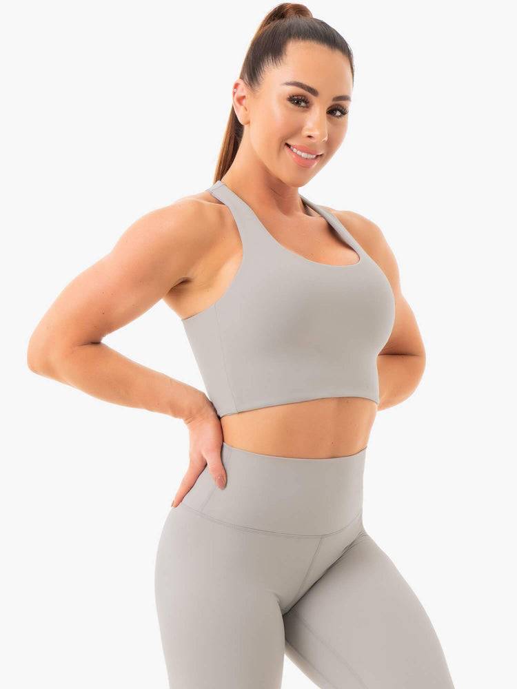 Women's Ryderwear Women Sports Bra NKD Sports Bra Grey | NZ2521DN