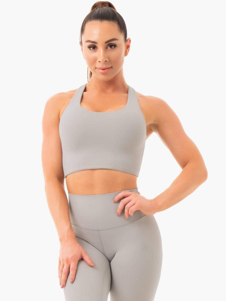 Women\'s Ryderwear Women Sports Bra NKD Sports Bra Grey | NZ2521DN