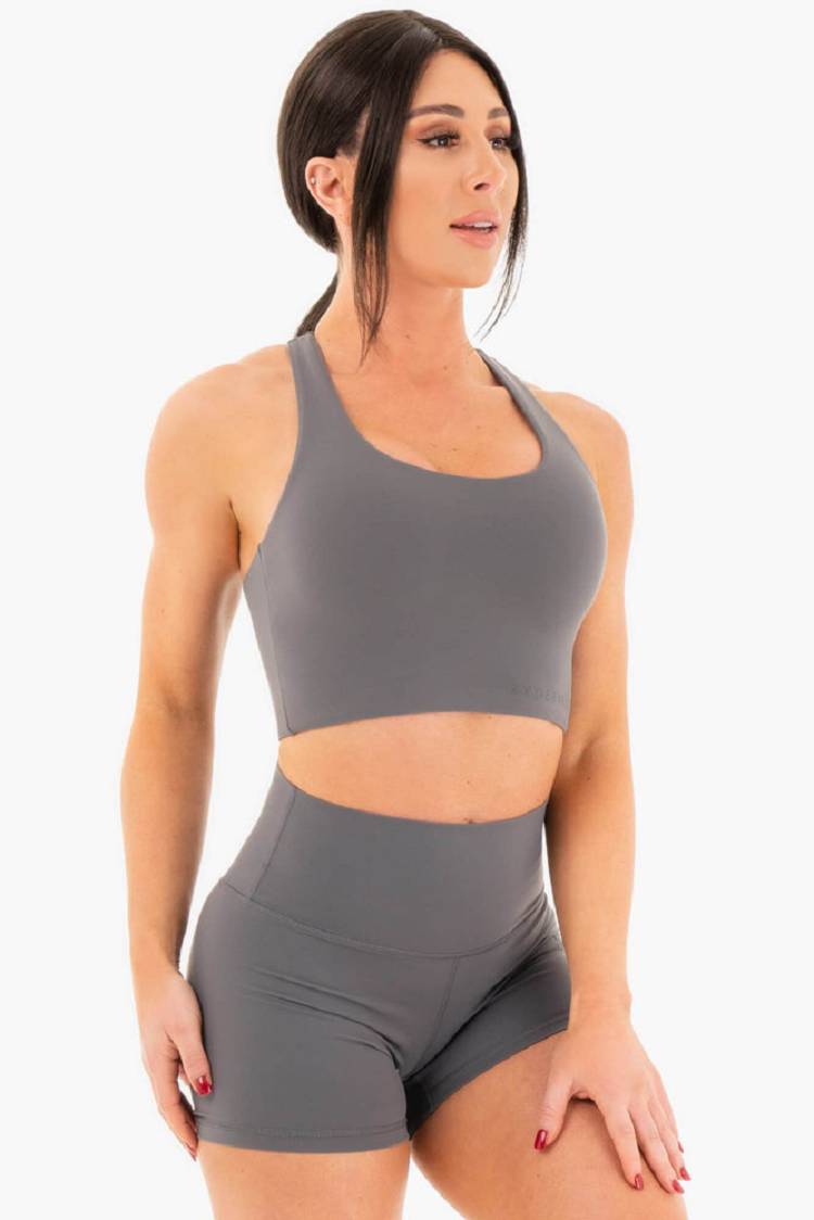 Women's Ryderwear Women Sports Bra NKD Sports Bra Charcoal | NZ2553UT