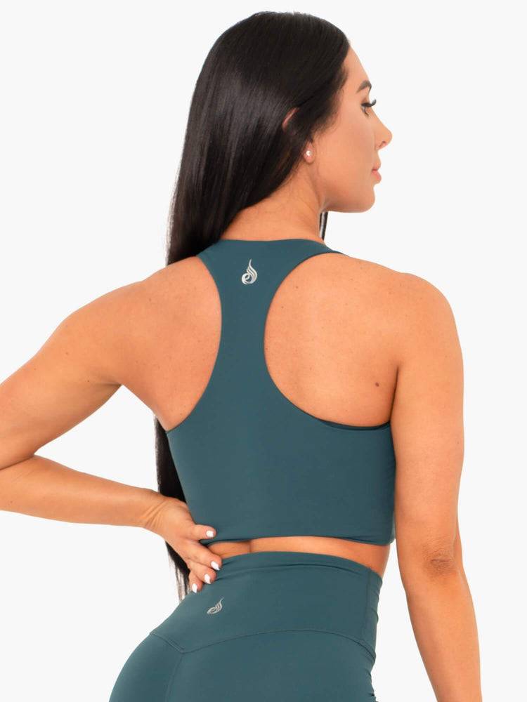 Women's Ryderwear Women Sports Bra NKD Sports Bra Teal | NZ2565XF