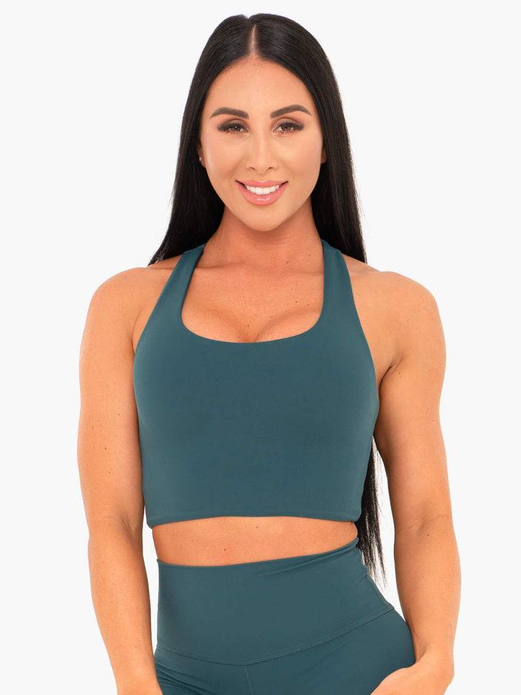 Women's Ryderwear Women Sports Bra NKD Sports Bra Teal | NZ2565XF