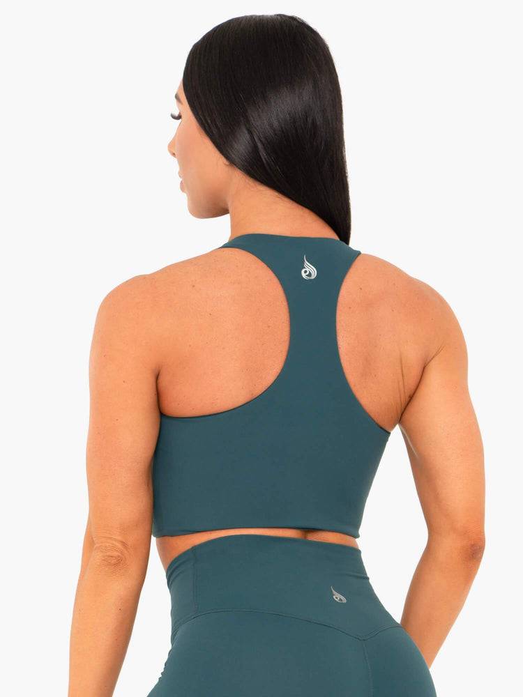 Women's Ryderwear Women Sports Bra NKD Sports Bra Teal | NZ2565XF