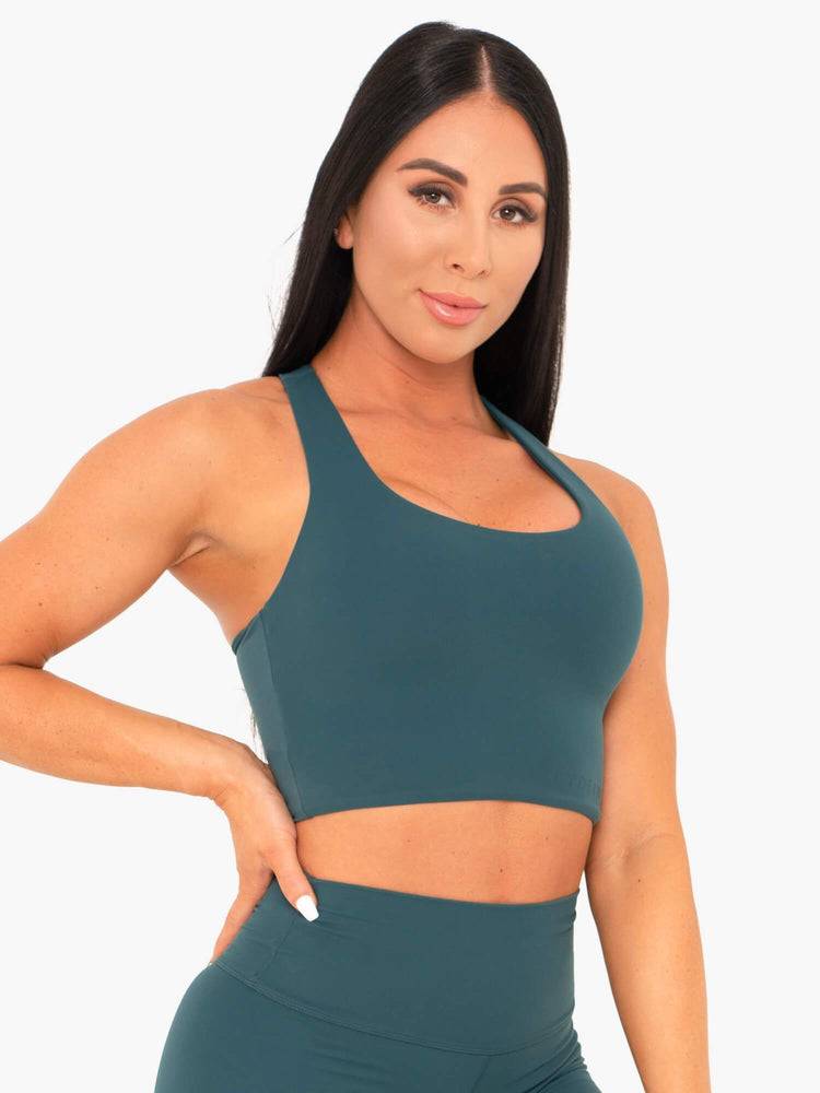 Women's Ryderwear Women Sports Bra NKD Sports Bra Teal | NZ2565XF