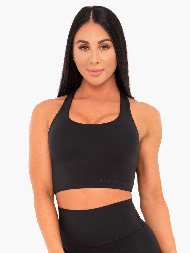 Women's Ryderwear Women Sports Bra NKD Sports Bra Black | NZ2568KI