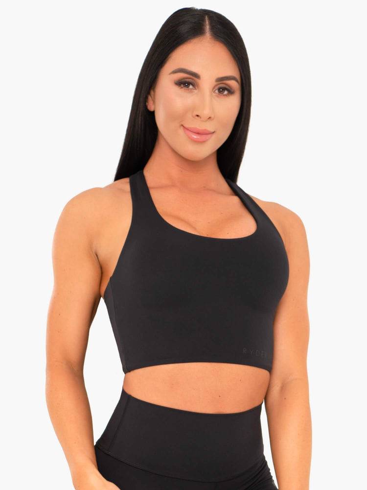 Women\'s Ryderwear Women Sports Bra NKD Sports Bra Black | NZ2568KI