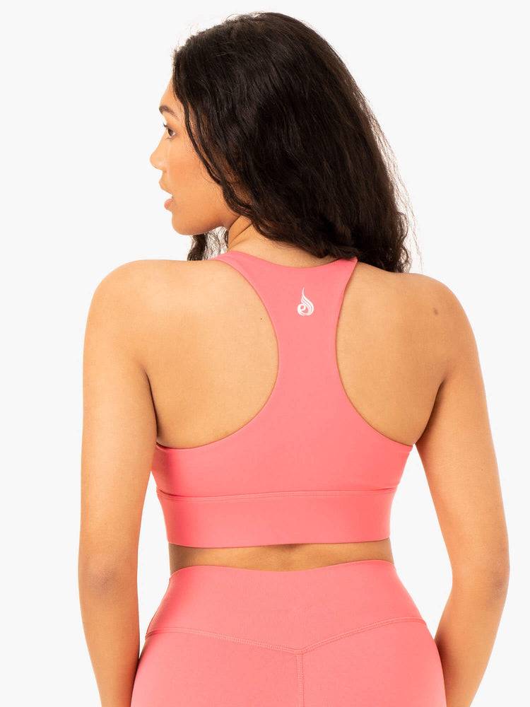 Women's Ryderwear Women Sports Bra Replay Cut Out Sports Bra Coral | NZ2249HK