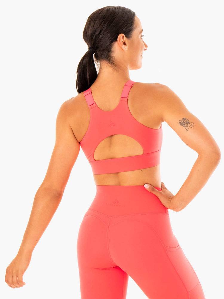 Women's Ryderwear Women Sports Bra Reset High Impact Sports Bra Watermelon | NZ2258NB