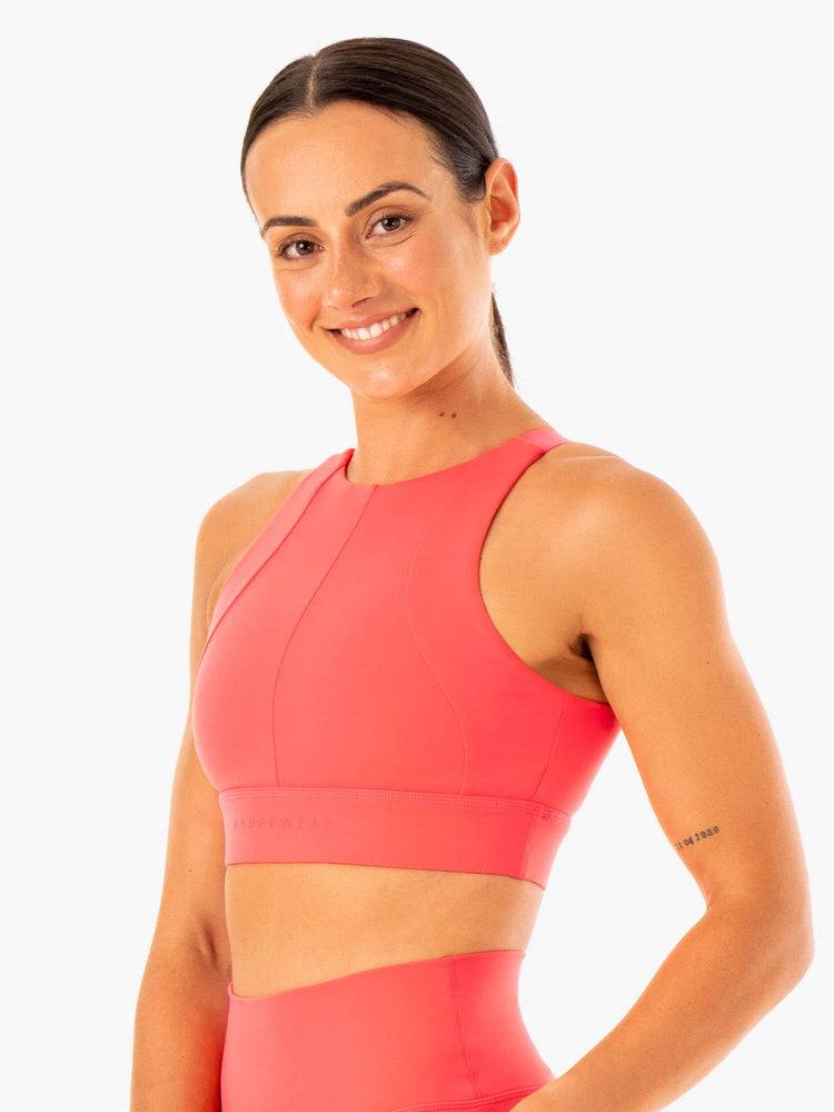 Women's Ryderwear Women Sports Bra Reset High Impact Sports Bra Watermelon | NZ2258NB