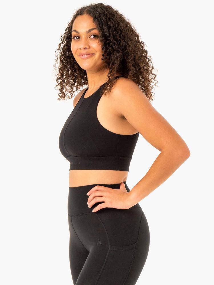 Women's Ryderwear Women Sports Bra Reset High Impact Sports Bra Black | NZ2390FM