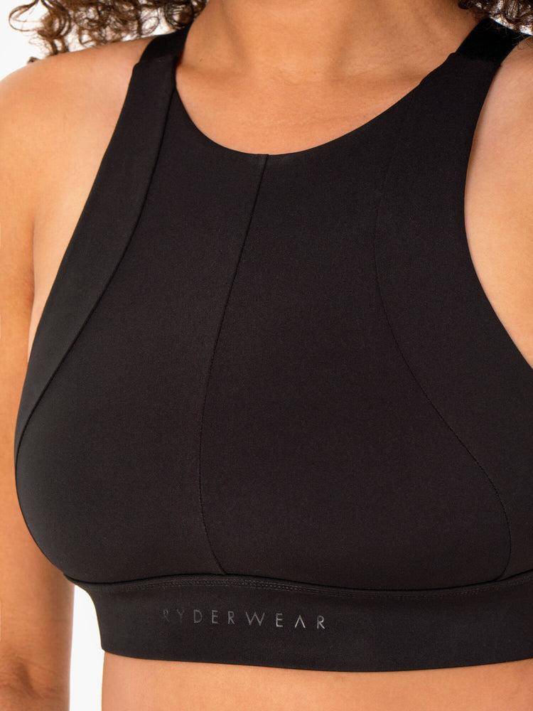 Women's Ryderwear Women Sports Bra Reset High Impact Sports Bra Black | NZ2390FM