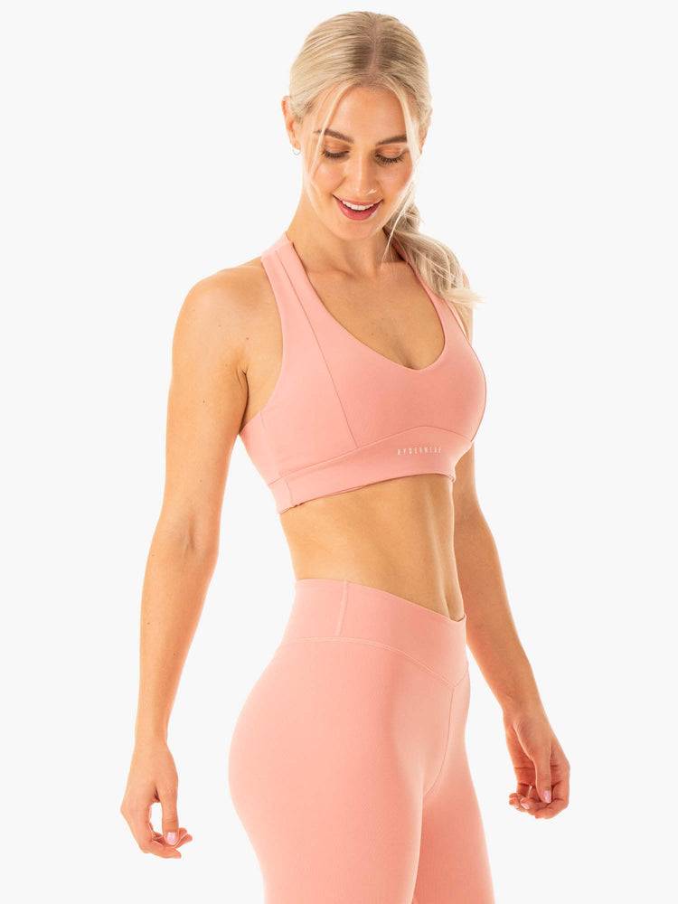 Women's Ryderwear Women Sports Bra Revival Sports Bra Pink | NZ2266UT