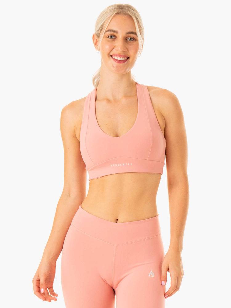 Women\'s Ryderwear Women Sports Bra Revival Sports Bra Pink | NZ2266UT