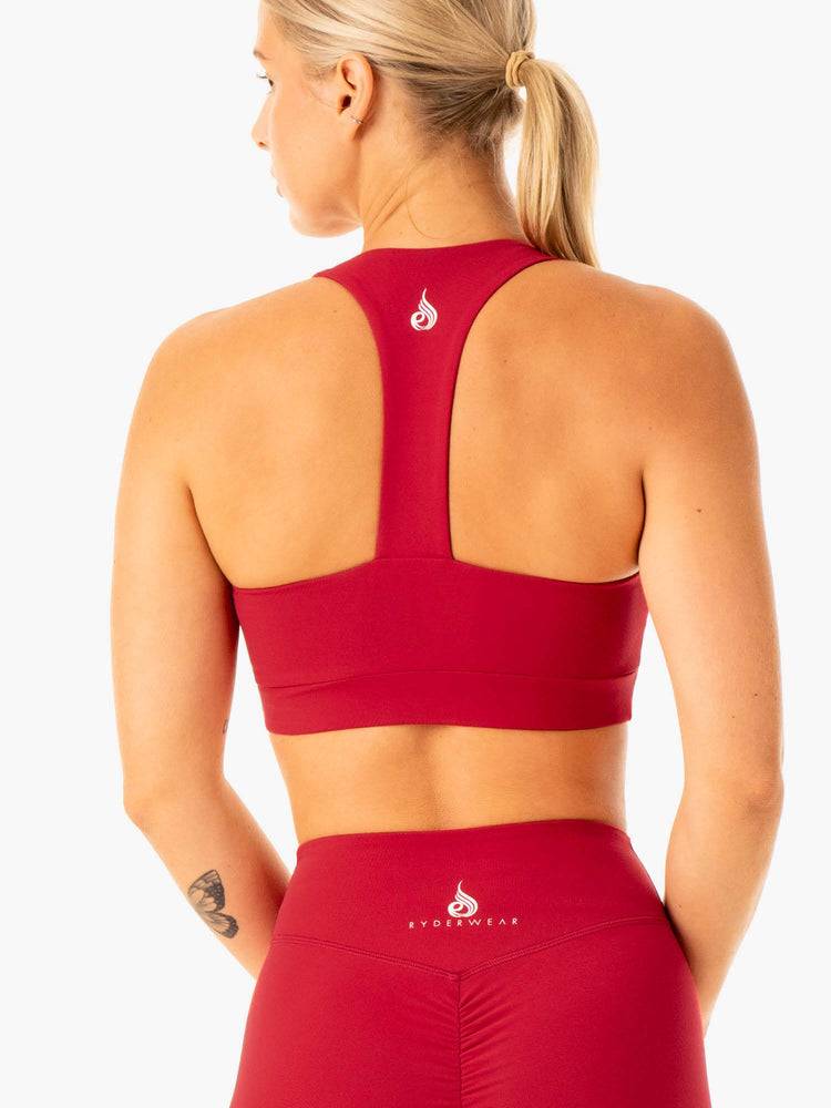 Women's Ryderwear Women Sports Bra Revival Sports Bra Red | NZ2275HK