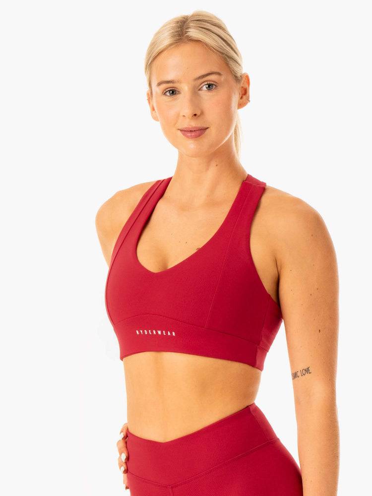 Women's Ryderwear Women Sports Bra Revival Sports Bra Red | NZ2275HK