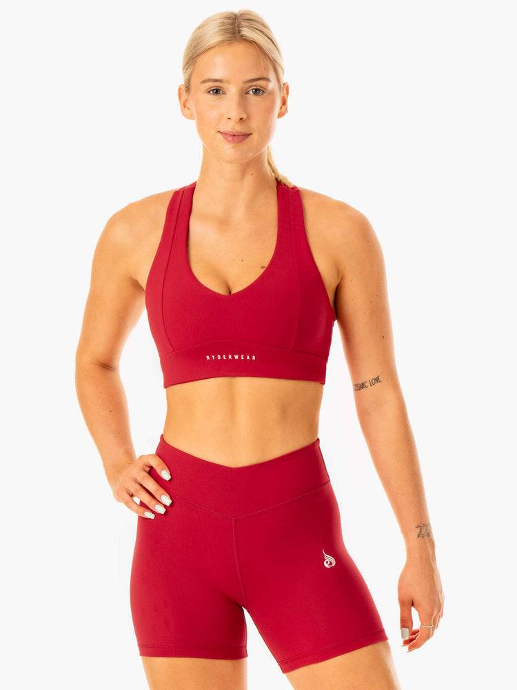 Women\'s Ryderwear Women Sports Bra Revival Sports Bra Red | NZ2275HK