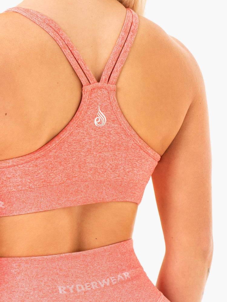 Women's Ryderwear Women Sports Bra Sculpt Seamless Sports Bra Peach Marl | NZ2331XF