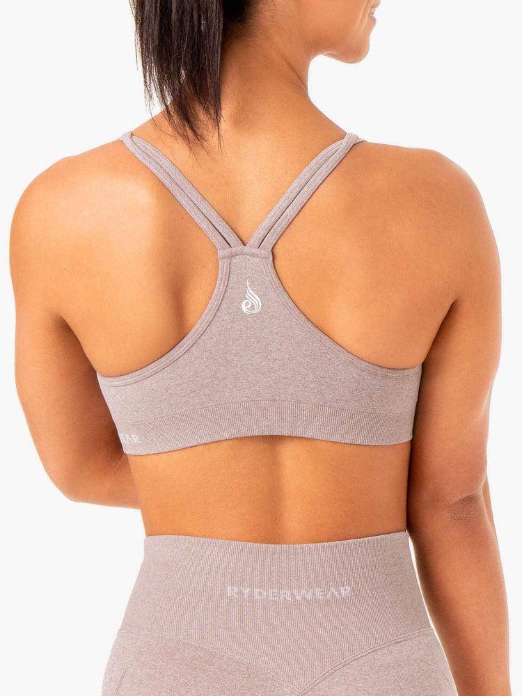 Women's Ryderwear Women Sports Bra Sculpt Seamless Sports Bra Mushroom Marl | NZ2357XF