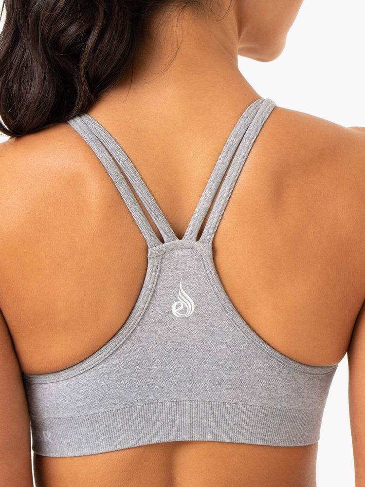 Women's Ryderwear Women Sports Bra Sculpt Seamless Sports Bra Grey Marl | NZ2391DN