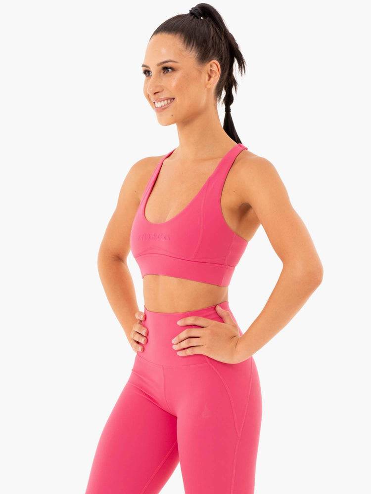 Women's Ryderwear Women Sports Bra Sola Sports Bra Pink | NZ2470SO