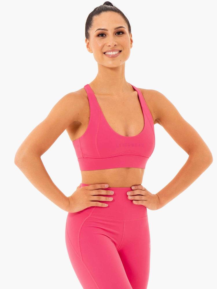 Women's Ryderwear Women Sports Bra Sola Sports Bra Pink | NZ2470SO