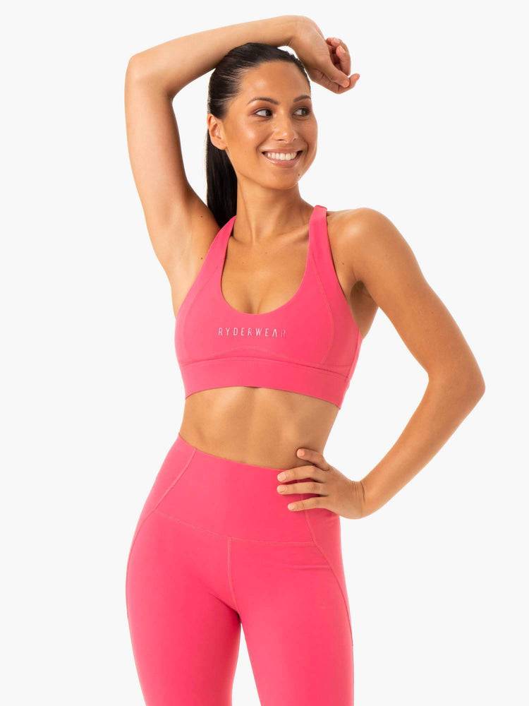 Women\'s Ryderwear Women Sports Bra Sola Sports Bra Pink | NZ2470SO