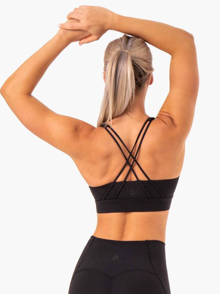 Women's Ryderwear Women Sports Bra Sola Sports Bra Black | NZ2502YU