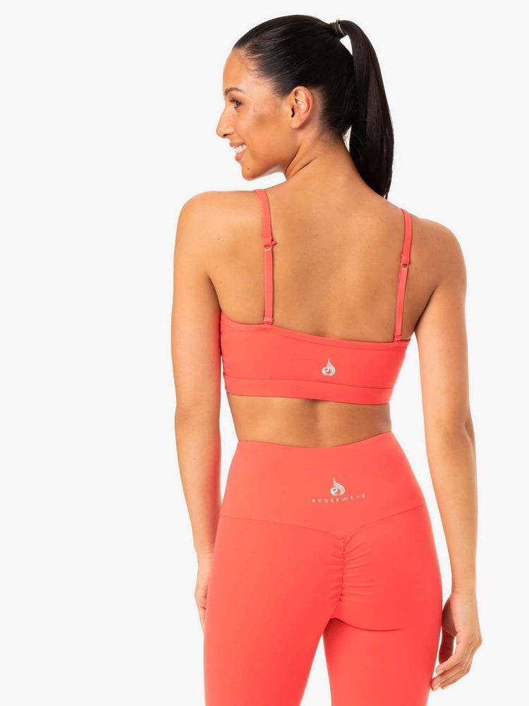 Women's Ryderwear Women Sports Bra Staples Sports Bra Coral | NZ2370IS