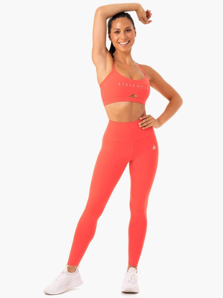 Women's Ryderwear Women Sports Bra Staples Sports Bra Coral | NZ2370IS