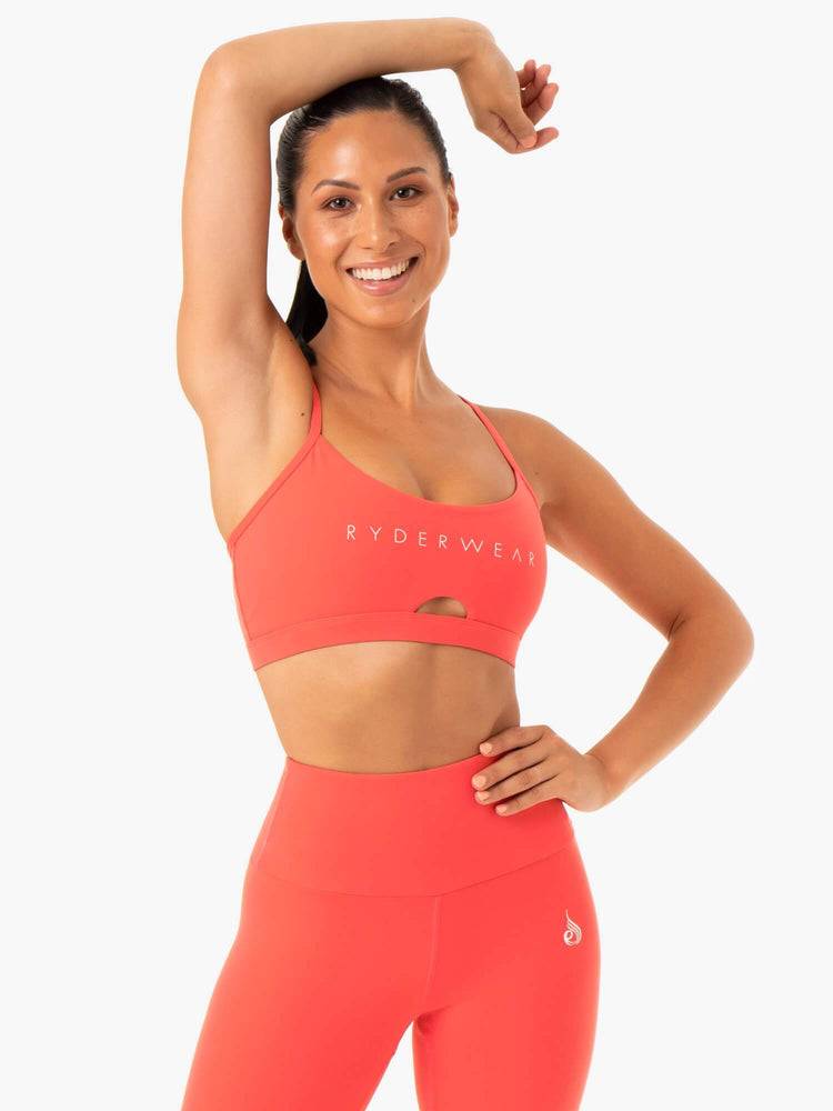 Women\'s Ryderwear Women Sports Bra Staples Sports Bra Coral | NZ2370IS