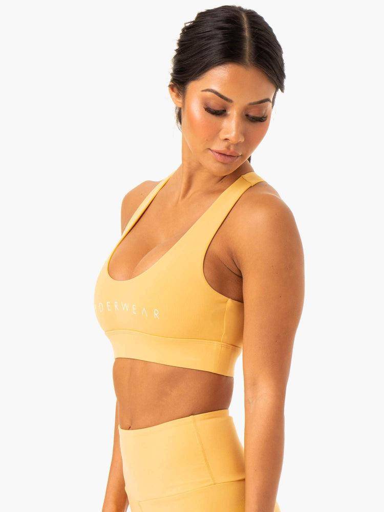 Women's Ryderwear Women Sports Bra Staples Cross Over Sports Bra Mango | NZ2413JJ