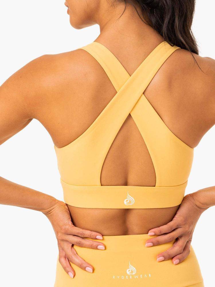 Women's Ryderwear Women Sports Bra Staples Cross Over Sports Bra Mango | NZ2413JJ