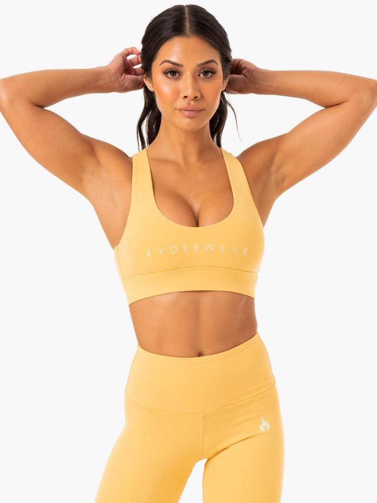 Women\'s Ryderwear Women Sports Bra Staples Cross Over Sports Bra Mango | NZ2413JJ