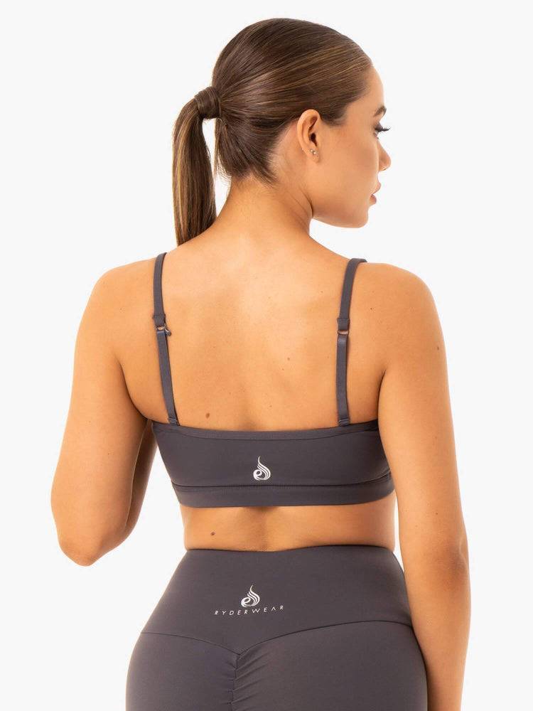 Women's Ryderwear Women Sports Bra Staples Sports Bra Charcoal | NZ2440HK