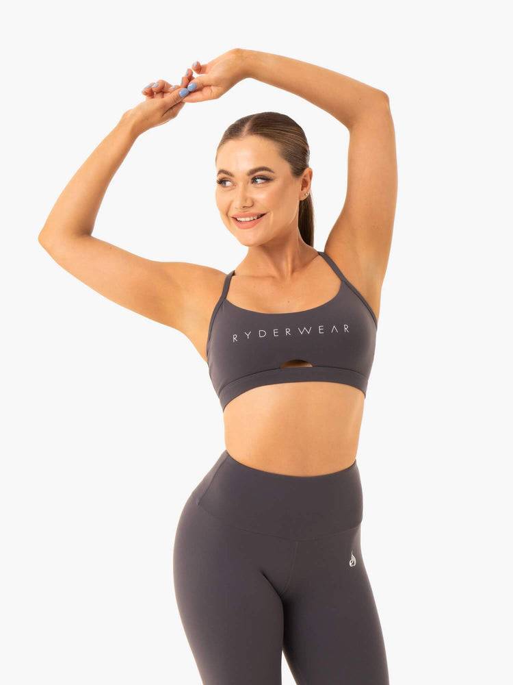 Women's Ryderwear Women Sports Bra Staples Sports Bra Charcoal | NZ2440HK