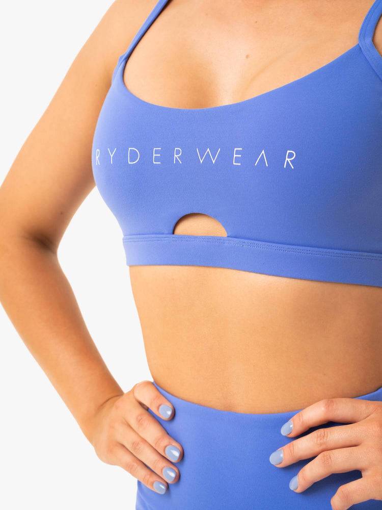 Women's Ryderwear Women Sports Bra Staples Sports Bra Iris Blue | NZ2457NB