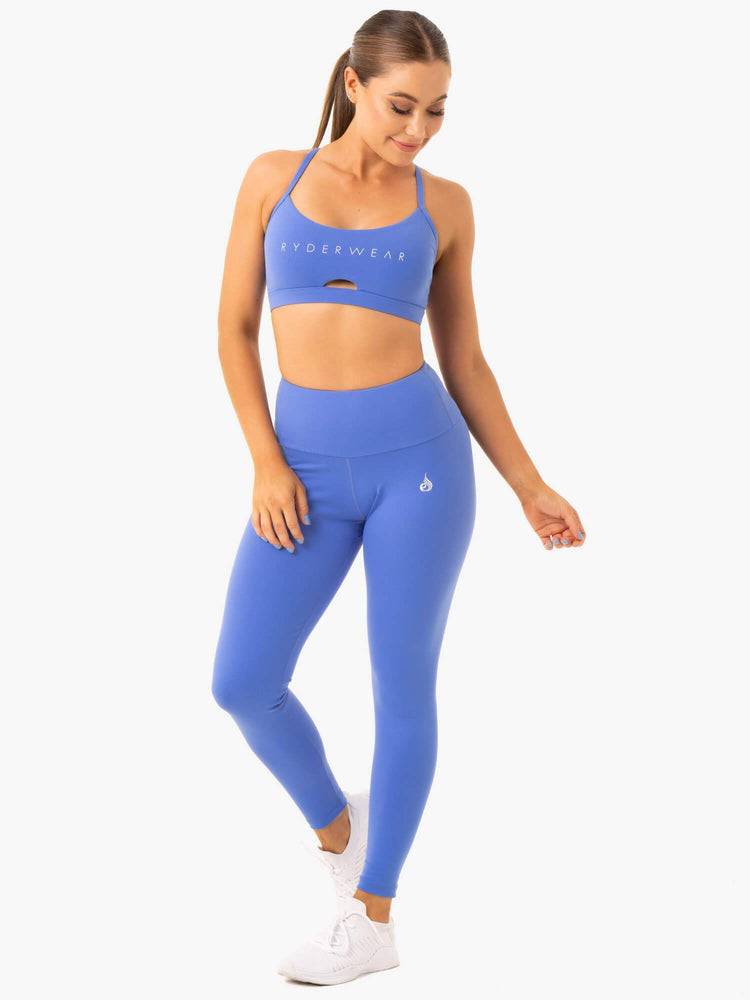 Women's Ryderwear Women Sports Bra Staples Sports Bra Iris Blue | NZ2457NB