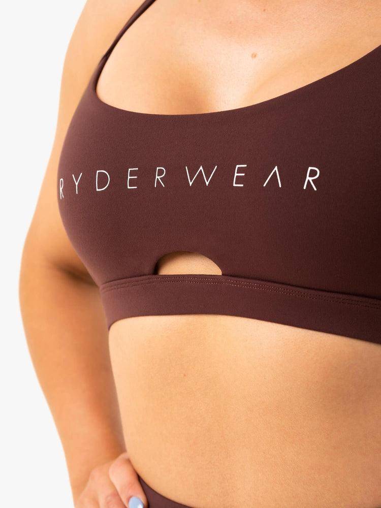 Women's Ryderwear Women Sports Bra Staples Sports Bra Chocolate | NZ2463LH