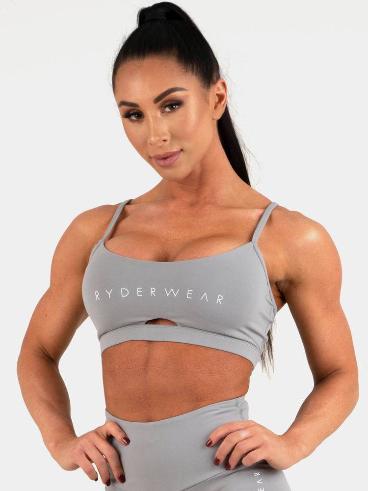 Women\'s Ryderwear Women Sports Bra Staples Sports Bra Grey | NZ2540ZG