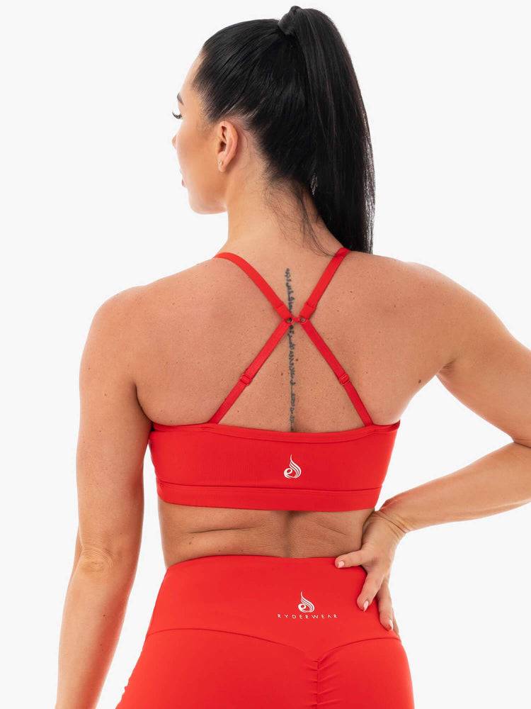 Women's Ryderwear Women Sports Bra Staples Sports Bra Red | NZ2559QZ