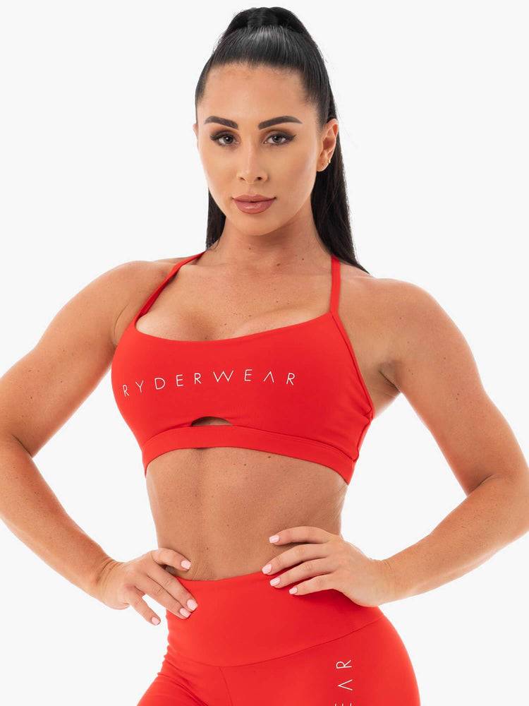 Women's Ryderwear Women Sports Bra Staples Sports Bra Red | NZ2559QZ