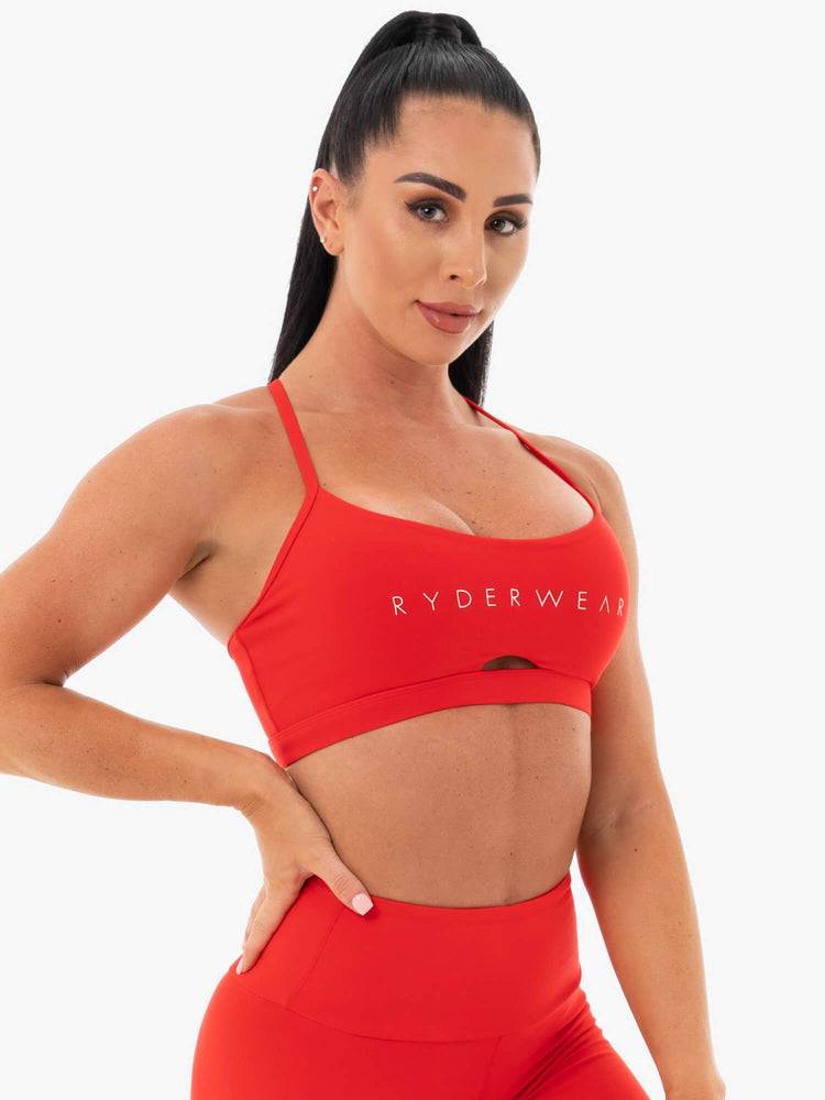 Women's Ryderwear Women Sports Bra Staples Sports Bra Red | NZ2559QZ