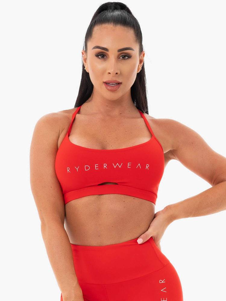 Women\'s Ryderwear Women Sports Bra Staples Sports Bra Red | NZ2559QZ