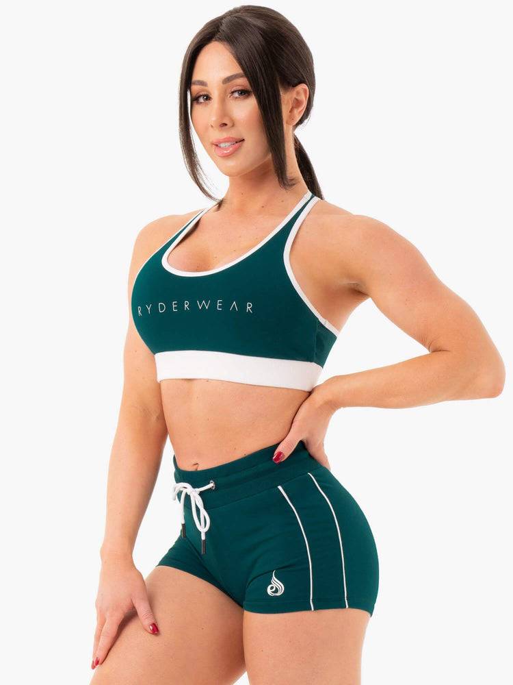 Women's Ryderwear Women Sports Bra Track Sports Bra Emerald Green | NZ2453EX