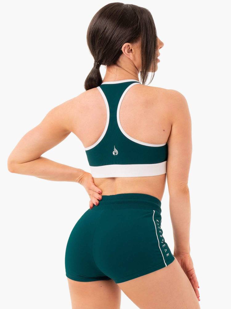 Women's Ryderwear Women Sports Bra Track Sports Bra Emerald Green | NZ2453EX