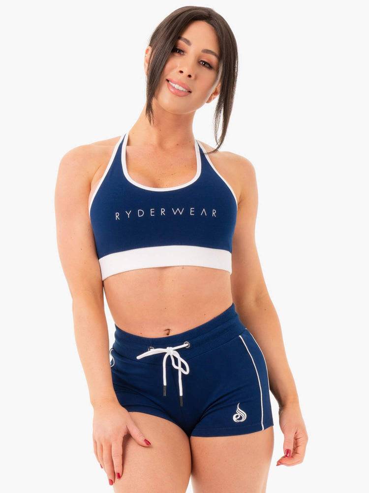 Women's Ryderwear Women Sports Bra Track Sports Bra Navy | NZ2476YU