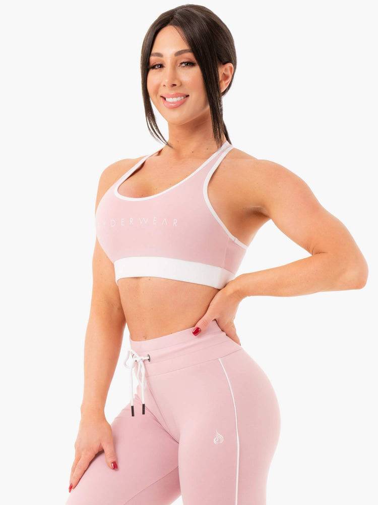 Women's Ryderwear Women Sports Bra Track Sports Bra Pink | NZ2478RW