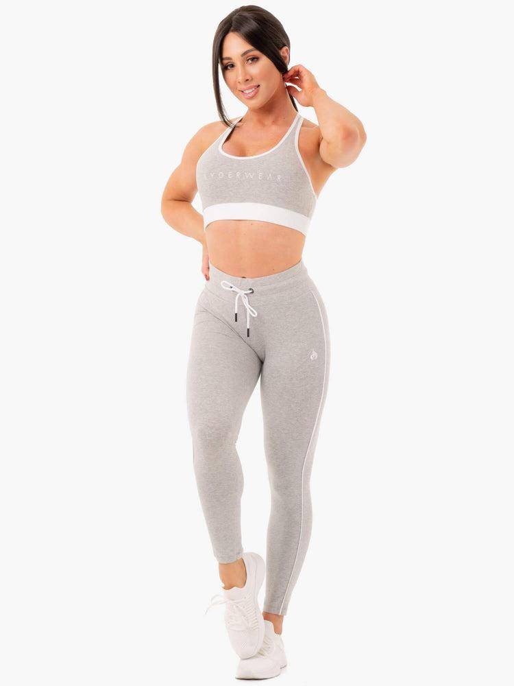 Women's Ryderwear Women Sports Bra Track Sports Bra Grey Marl | NZ2489LH