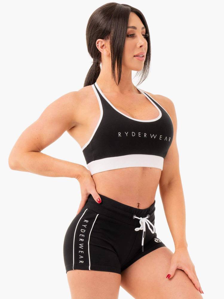 Women's Ryderwear Women Sports Bra Track Sports Bra Black | NZ2519GL