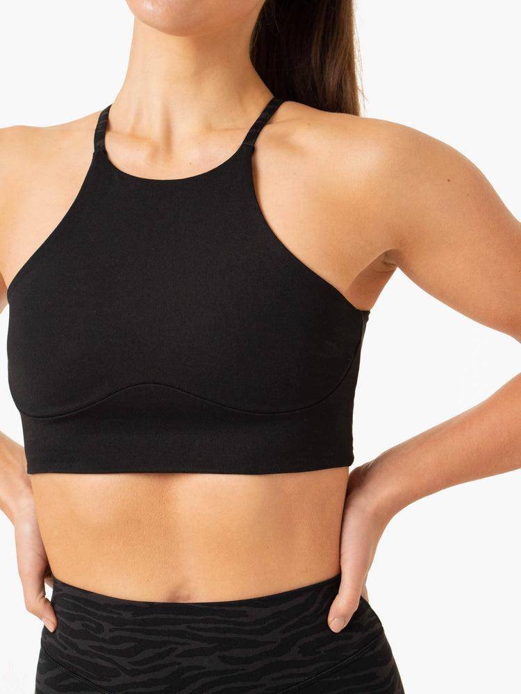 Women's Ryderwear Women Sports Bra Transform Reversible Sports Crop Sports Bra Black Zebra | NZ2297SO