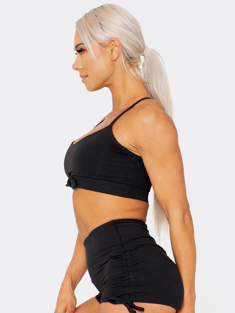 Women's Ryderwear Women Sports Bra Wild Tied Up Sports Bra Black | NZ2477TV